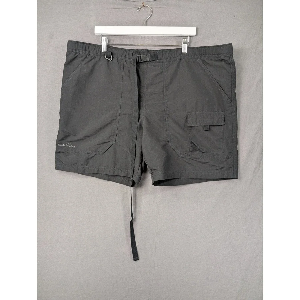 Eddie Bauer Mens Size‎ XL Color Black Cargo Hiking Shorts 1